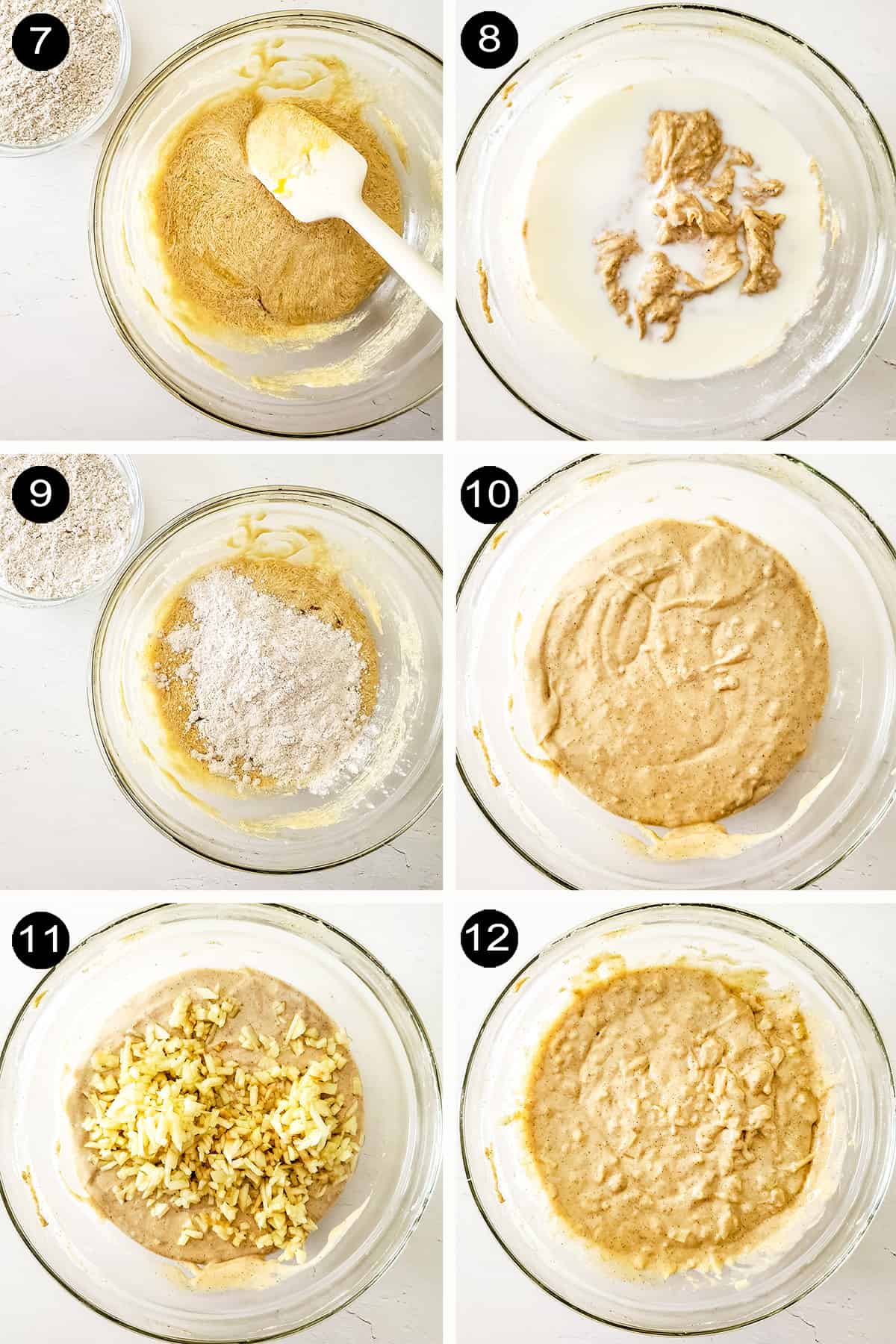 Steps 7-12 to finish cupcake batter.