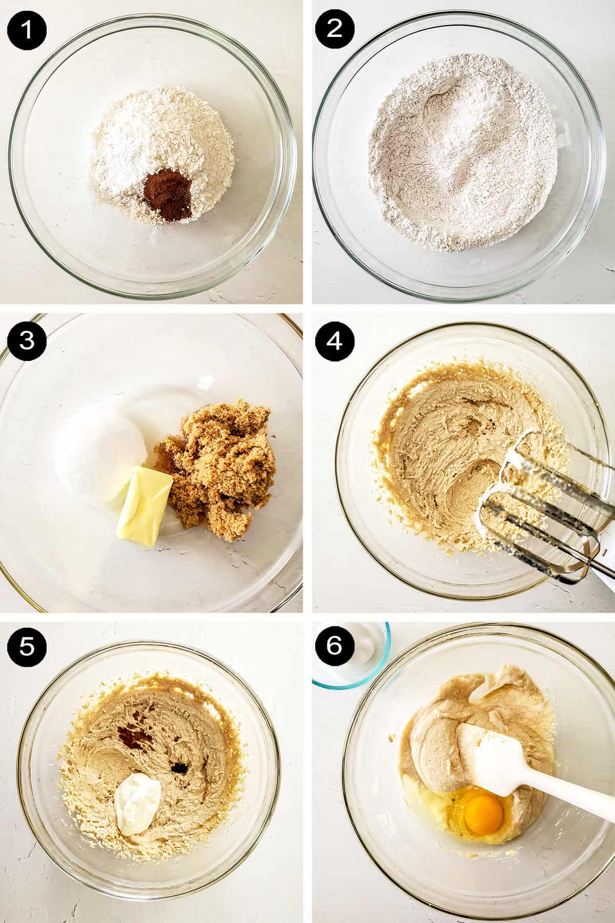 Steps 1-6 to make cupcakes.