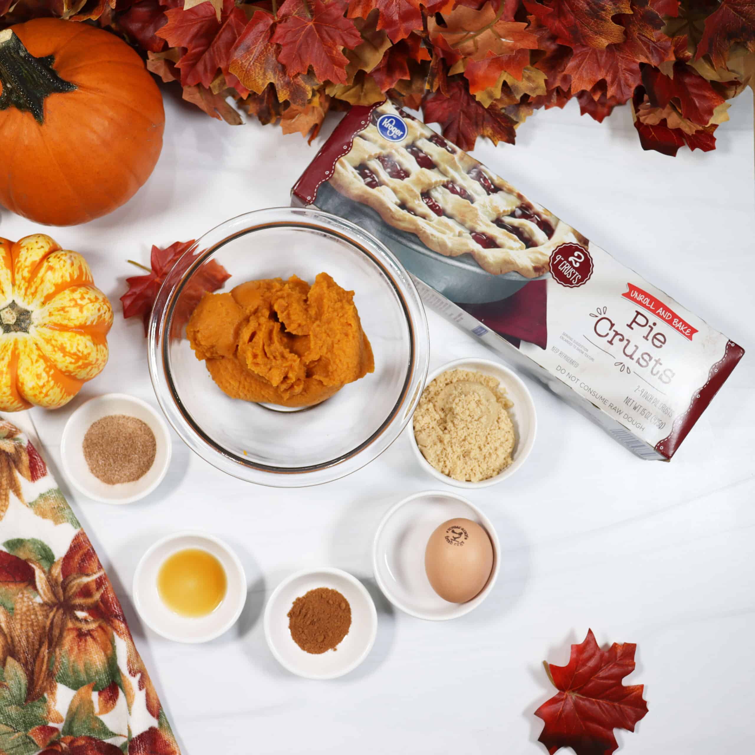 Pumpkin Pie Hand Pies ingredients.