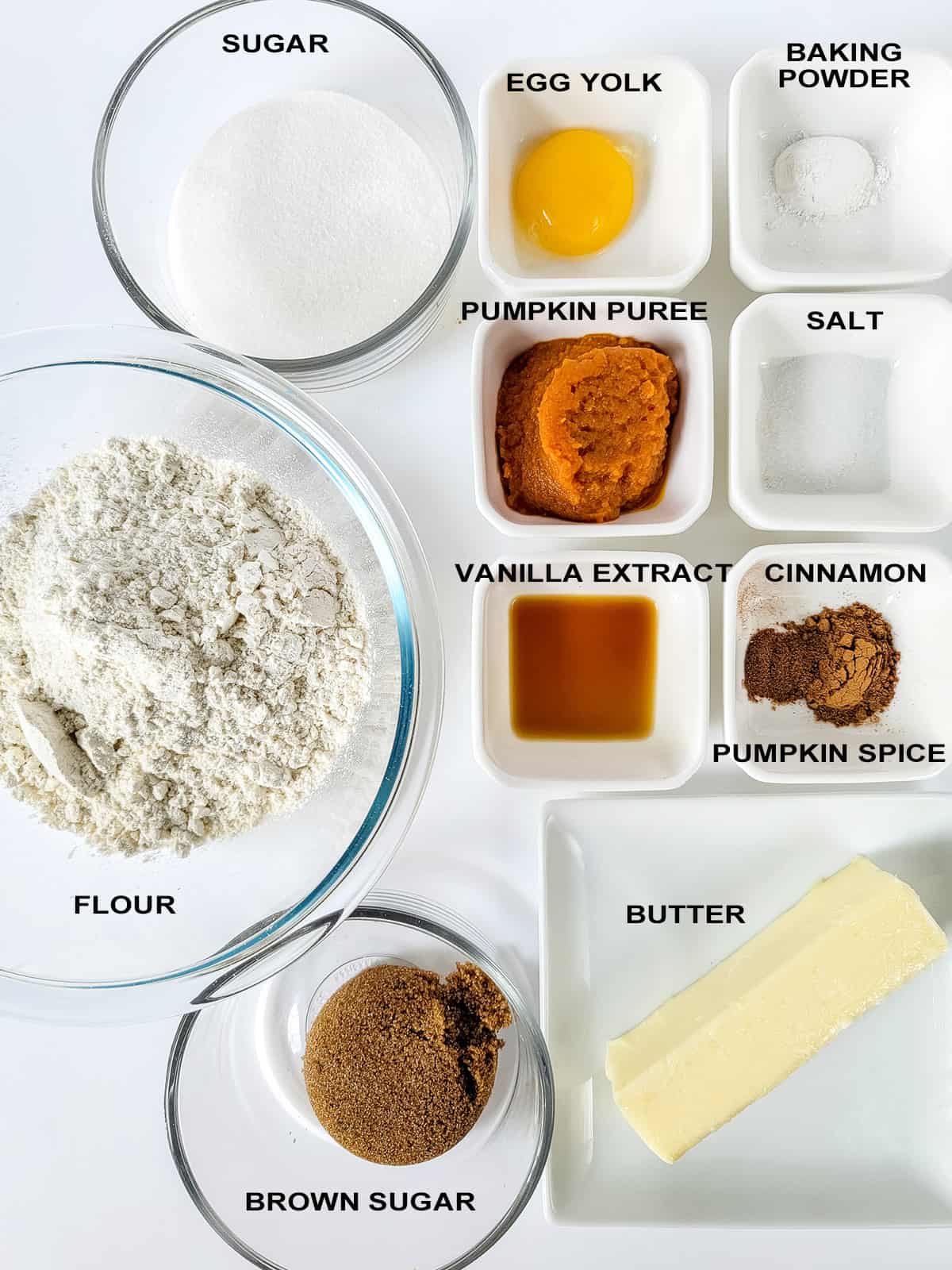 Ingredients for Crumbl cookies.