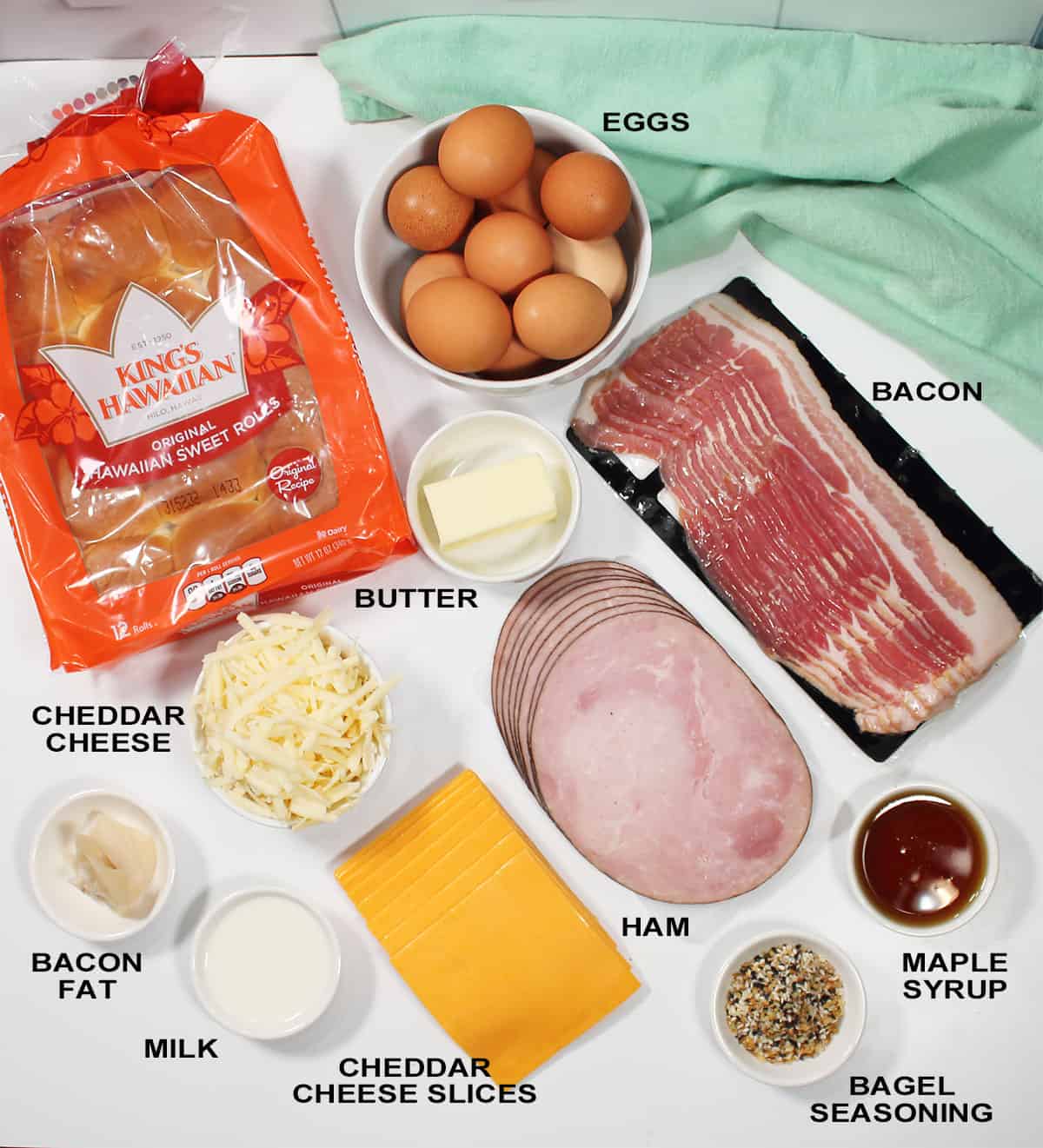 Ingredients for sliders.