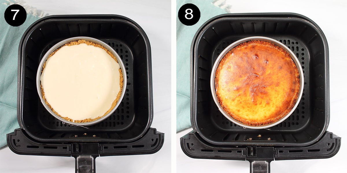Basque burnt cheesecake in air fryer.