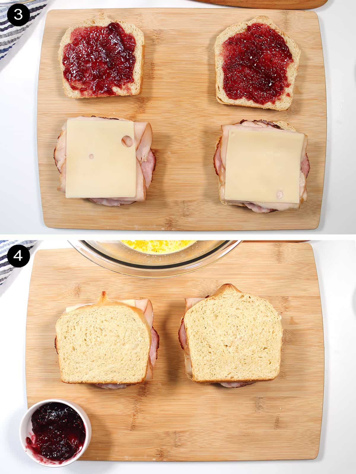 Steps 3-4 to layer sandwich.