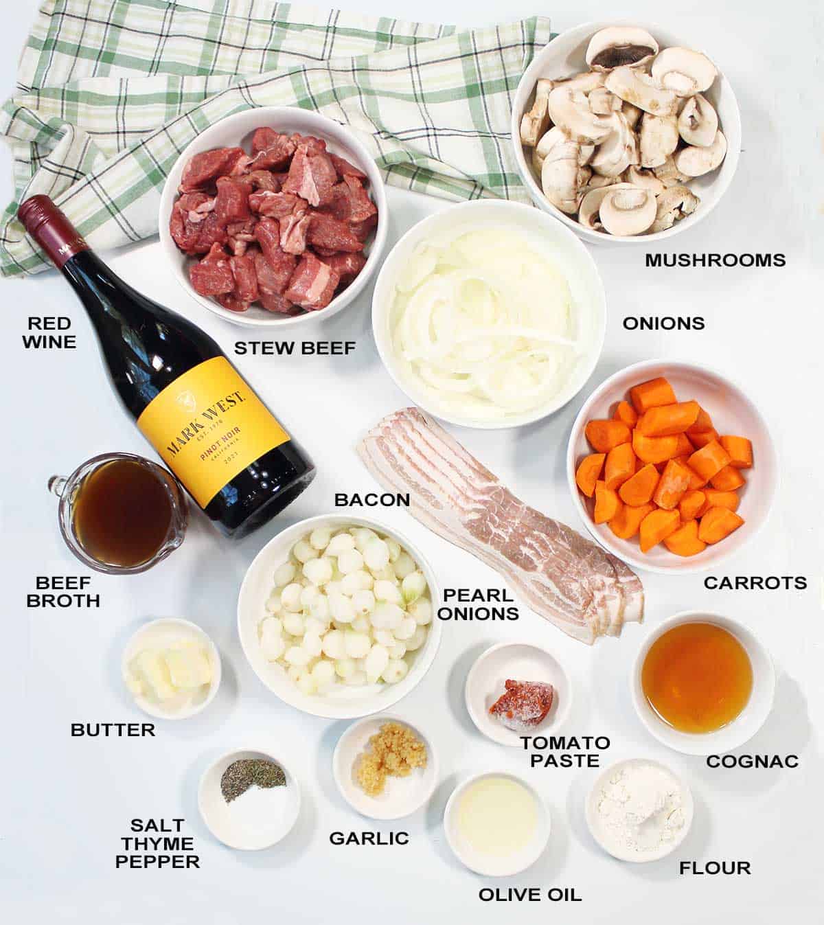 Ingredients for stew.
