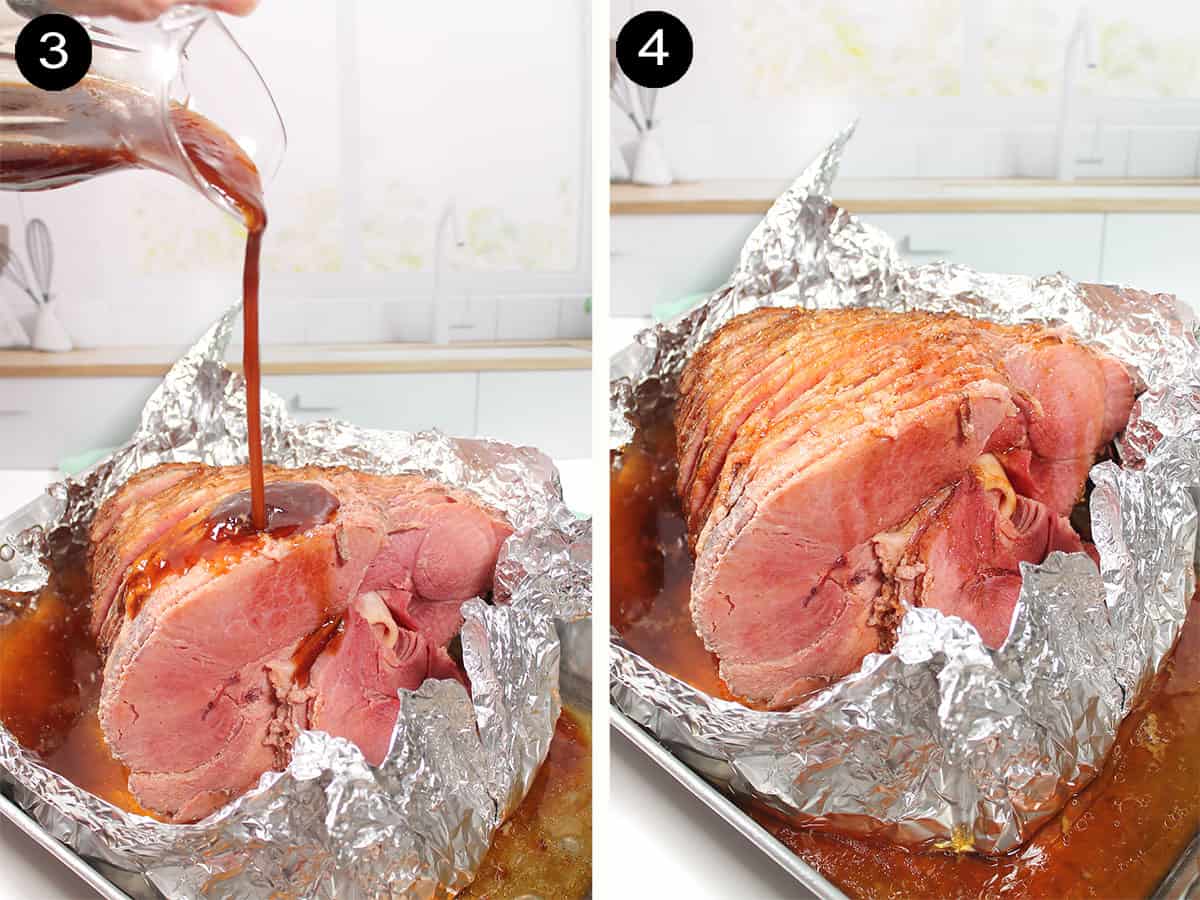 Steps to finish ham.