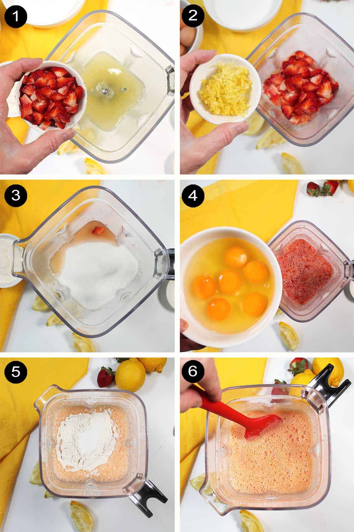 Steps to make strawberry lemonade filling.