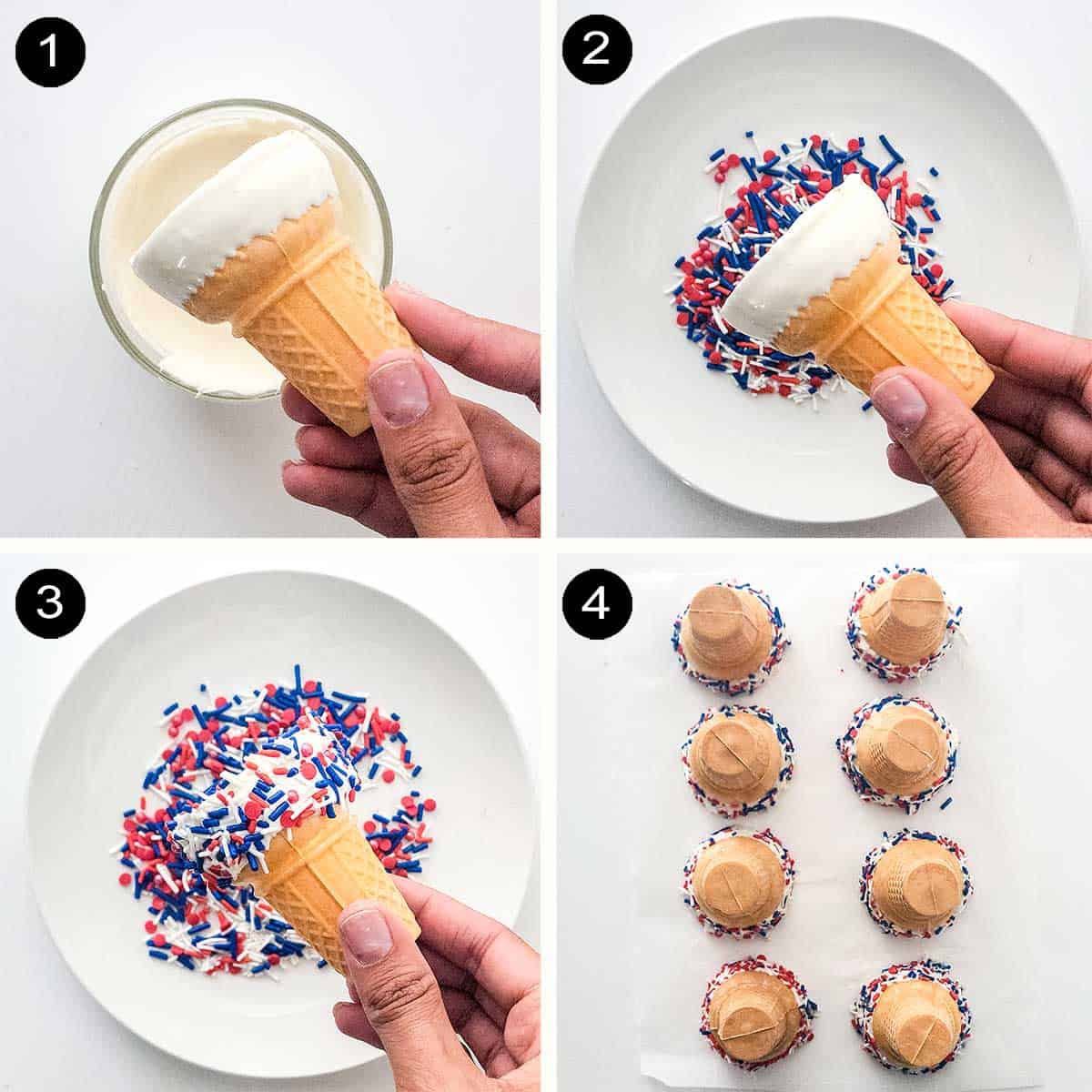 How to make chocolate dipped ice cream cones.