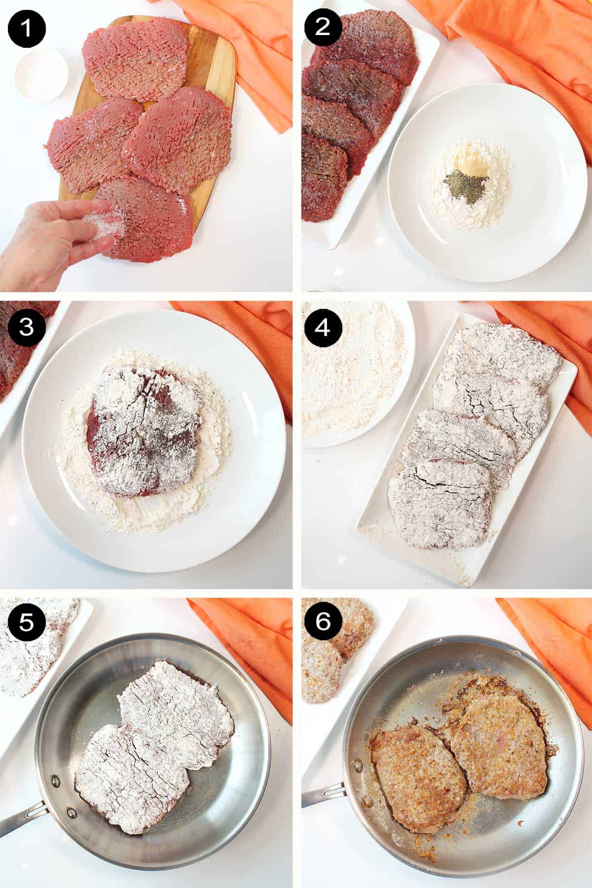 Prep steps to make steak and gravy.