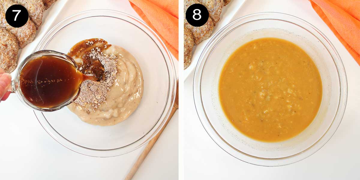Steps to make gravy.