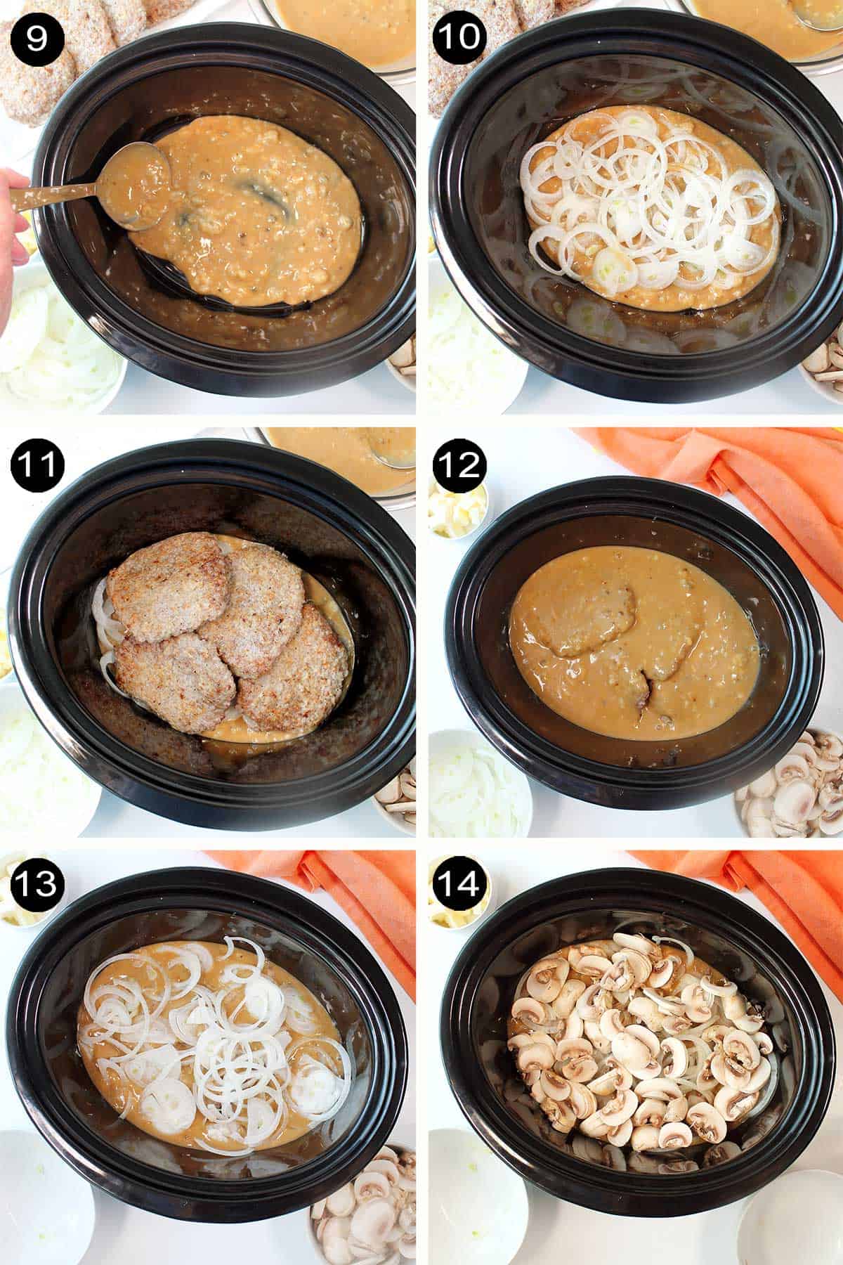 Steps to mix in crock pot.