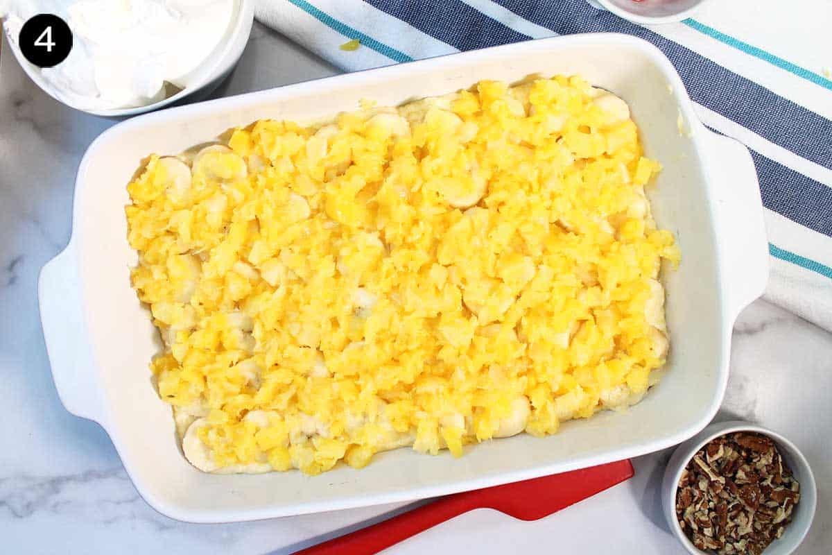Pineapple layer for cake.