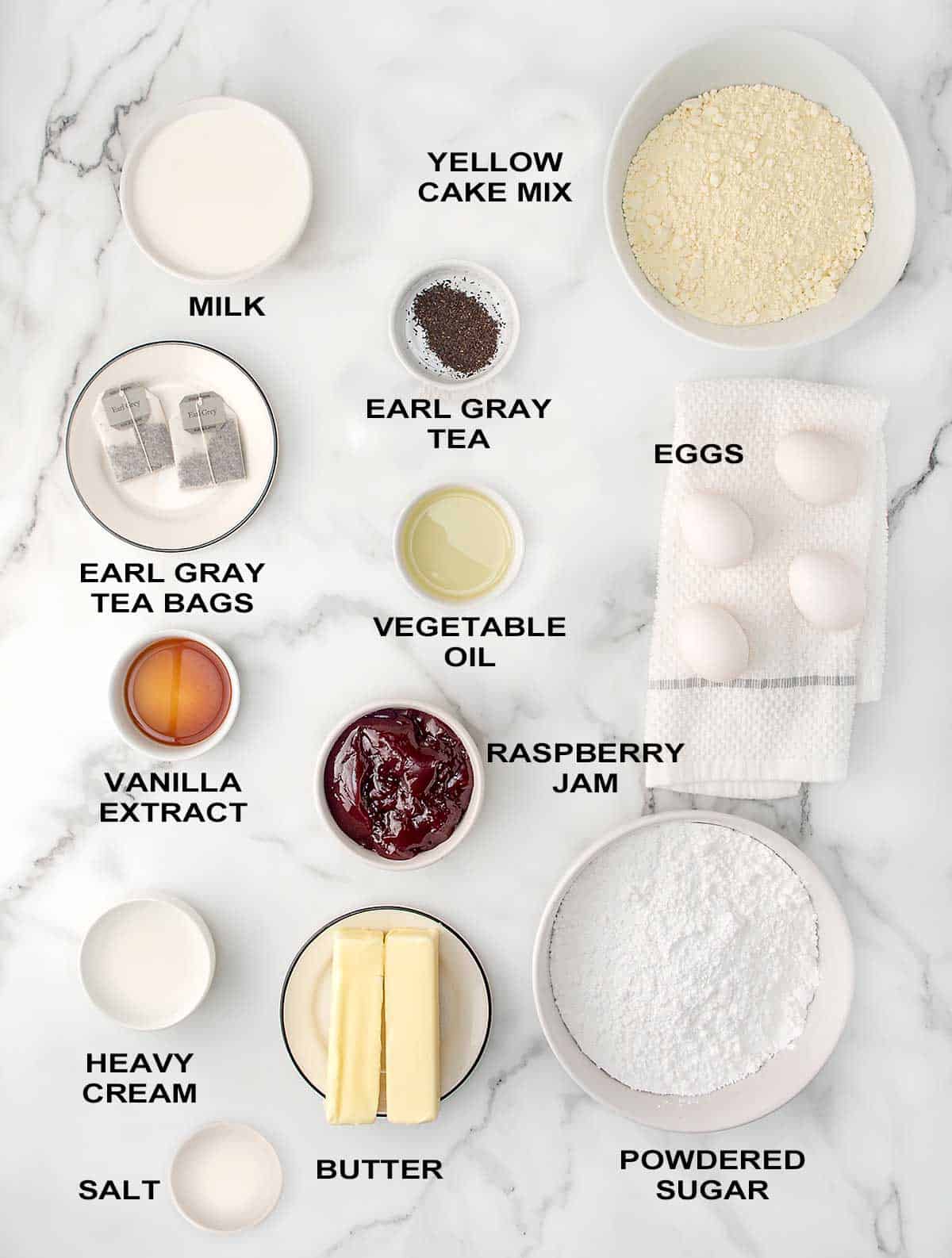 Earl Grey recipe ingredients.