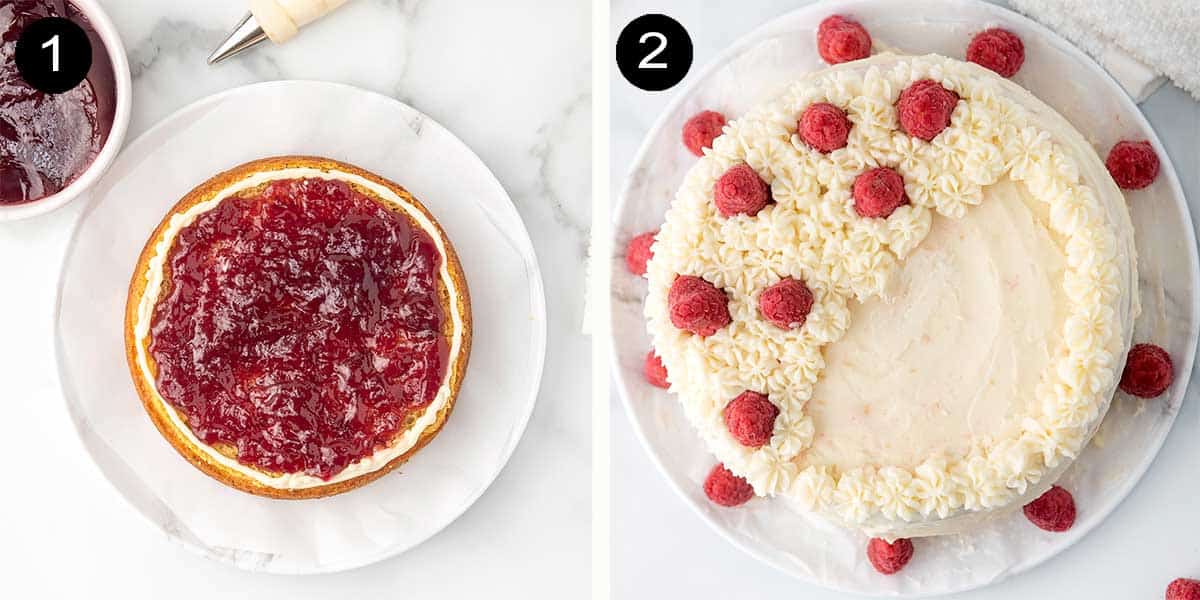 How to assemble and decorate cake.