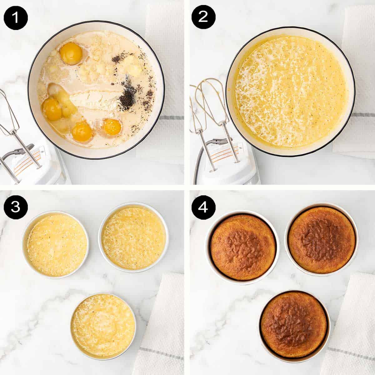 Steps to make earl grey cake.