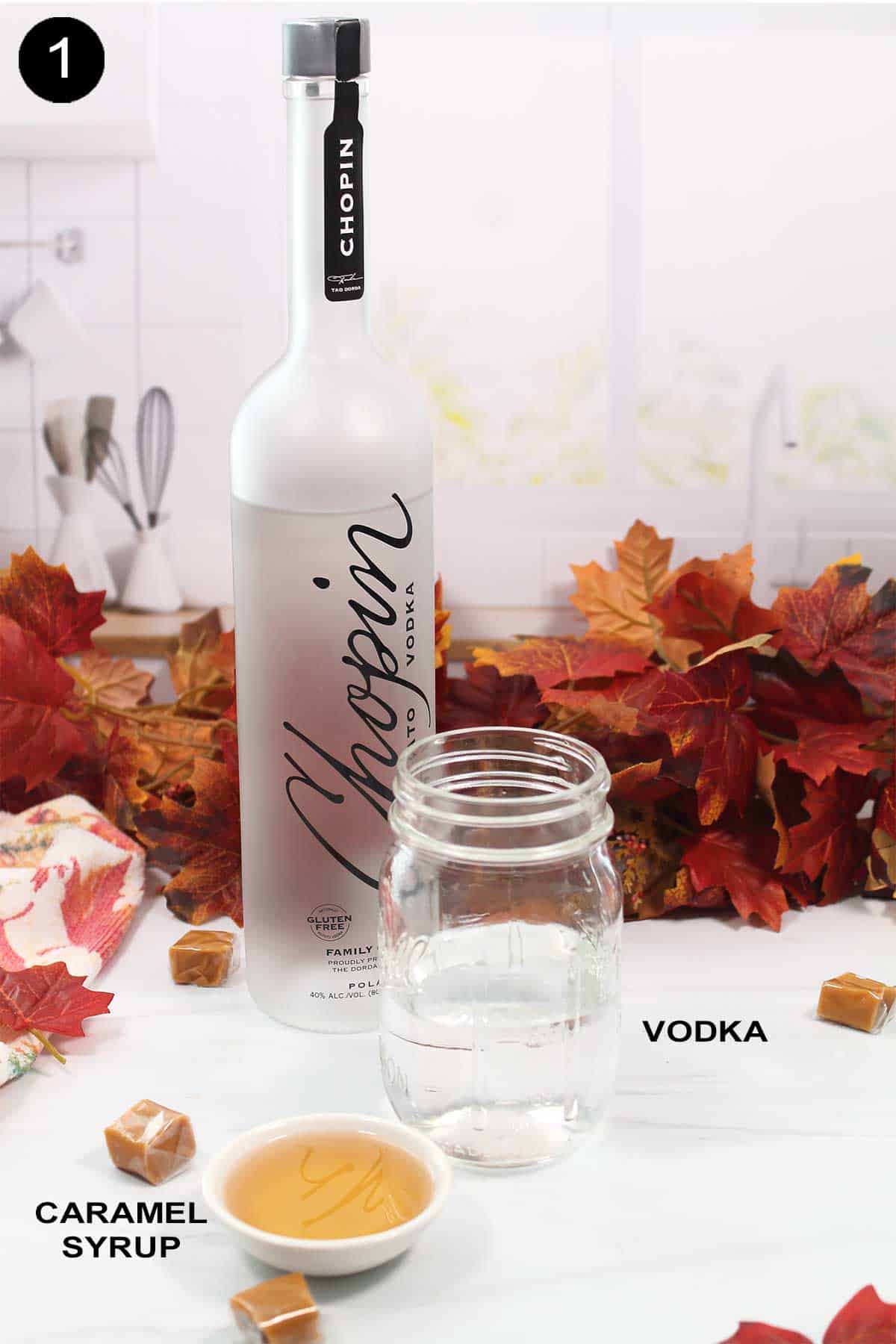 Caramel vodka ingredients.