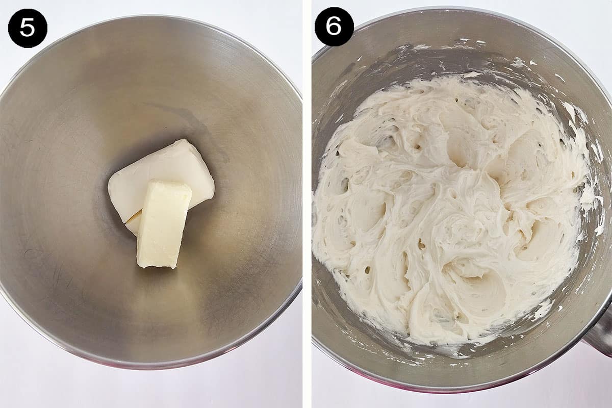 Prep steps for frosting.