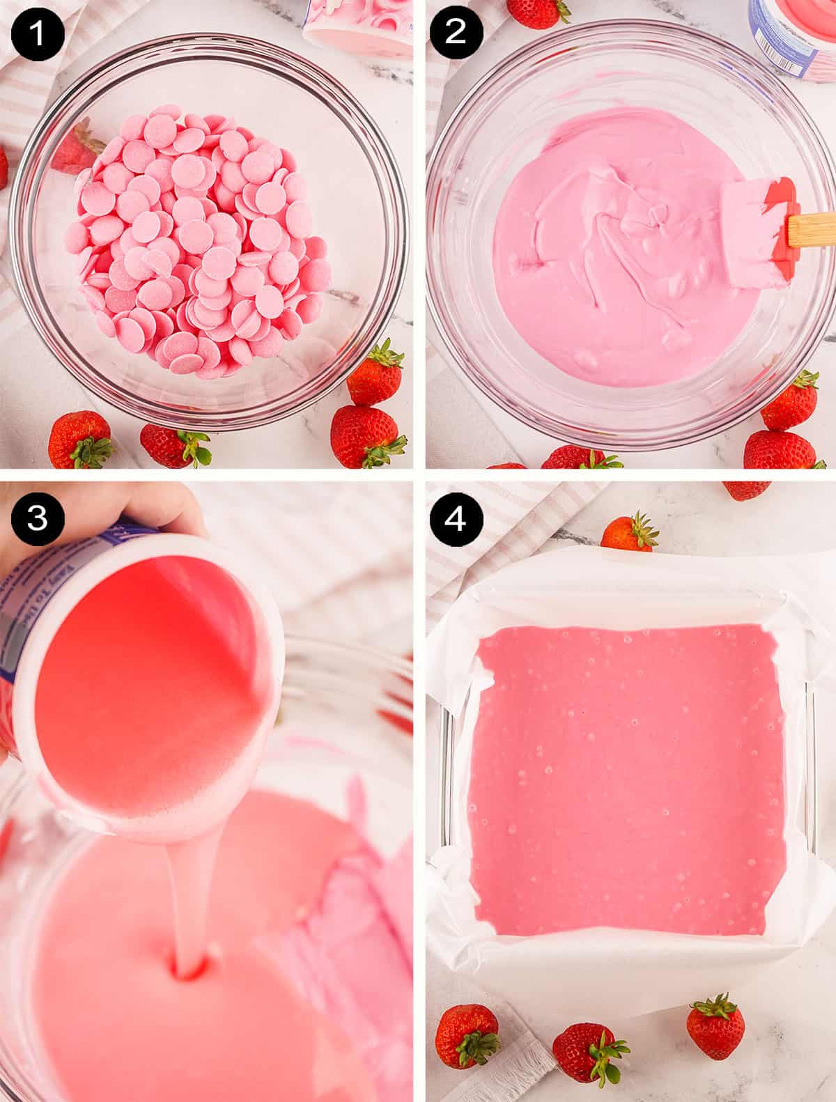 Steps to make fudge.