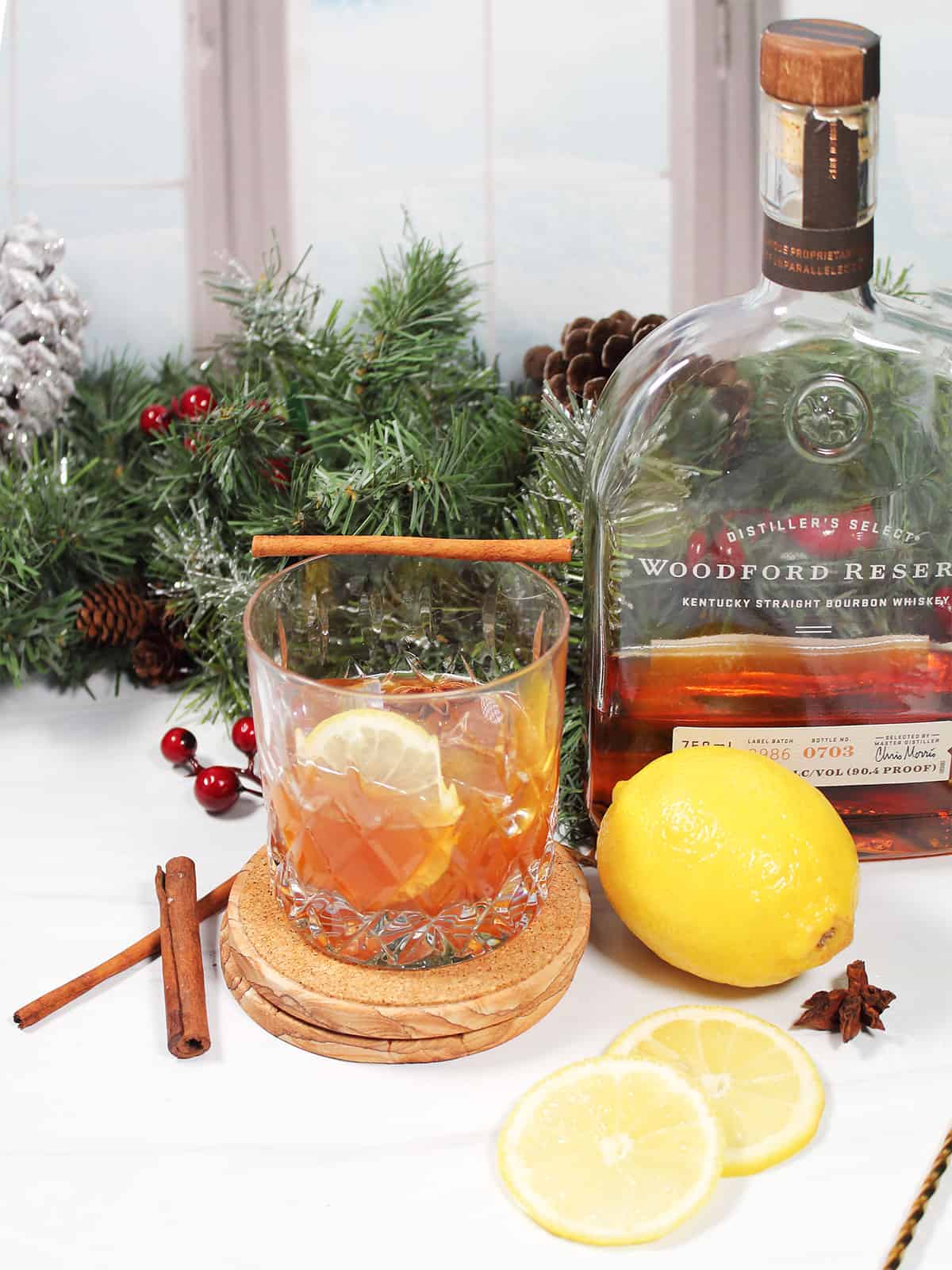 Whiskey Sour by bourbon bottle.