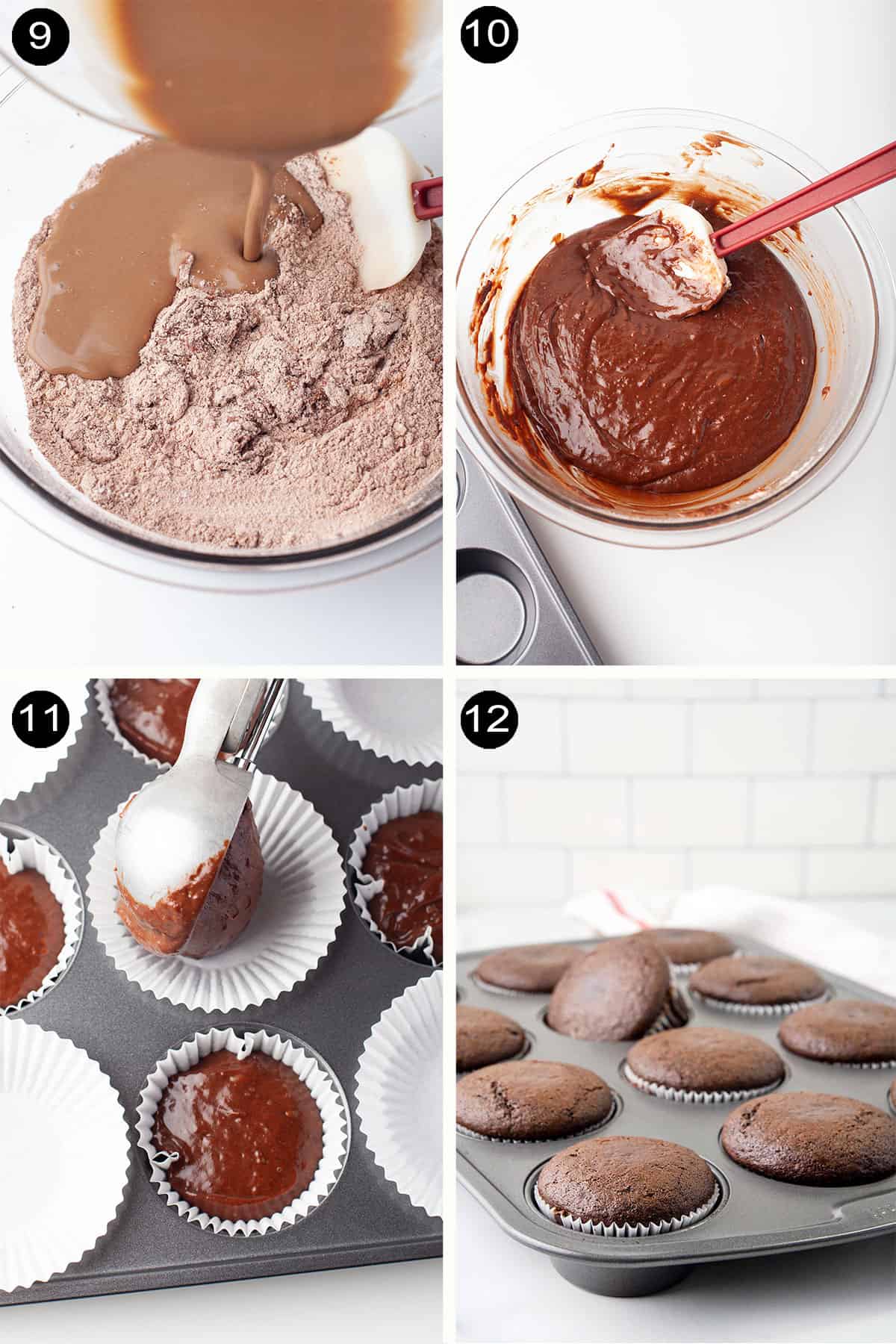 Finishing steps for making cupcakes.