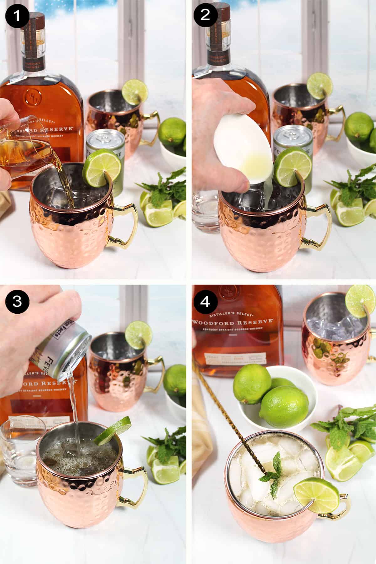 Steps to make Kentucky Mule recpe.