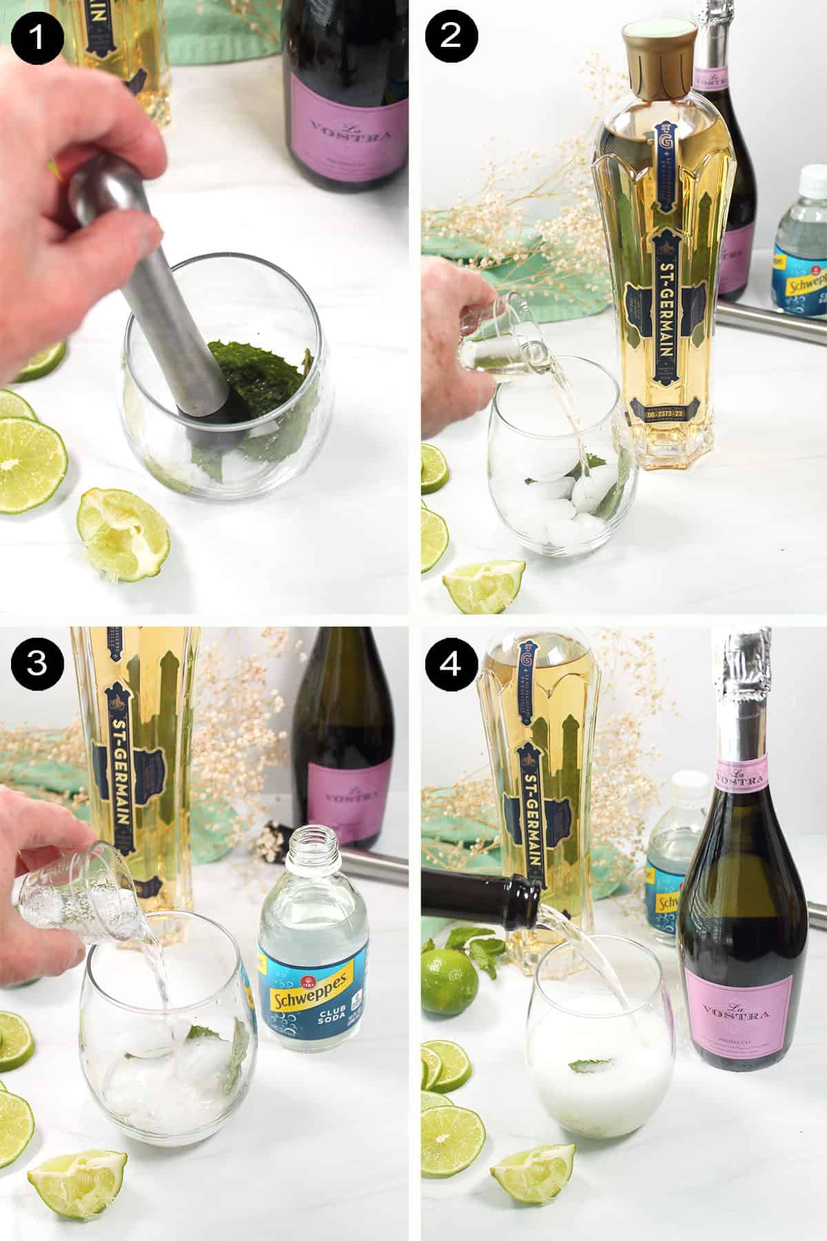 Hugo drink prep steps.