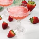 Single strawberry cocktail.