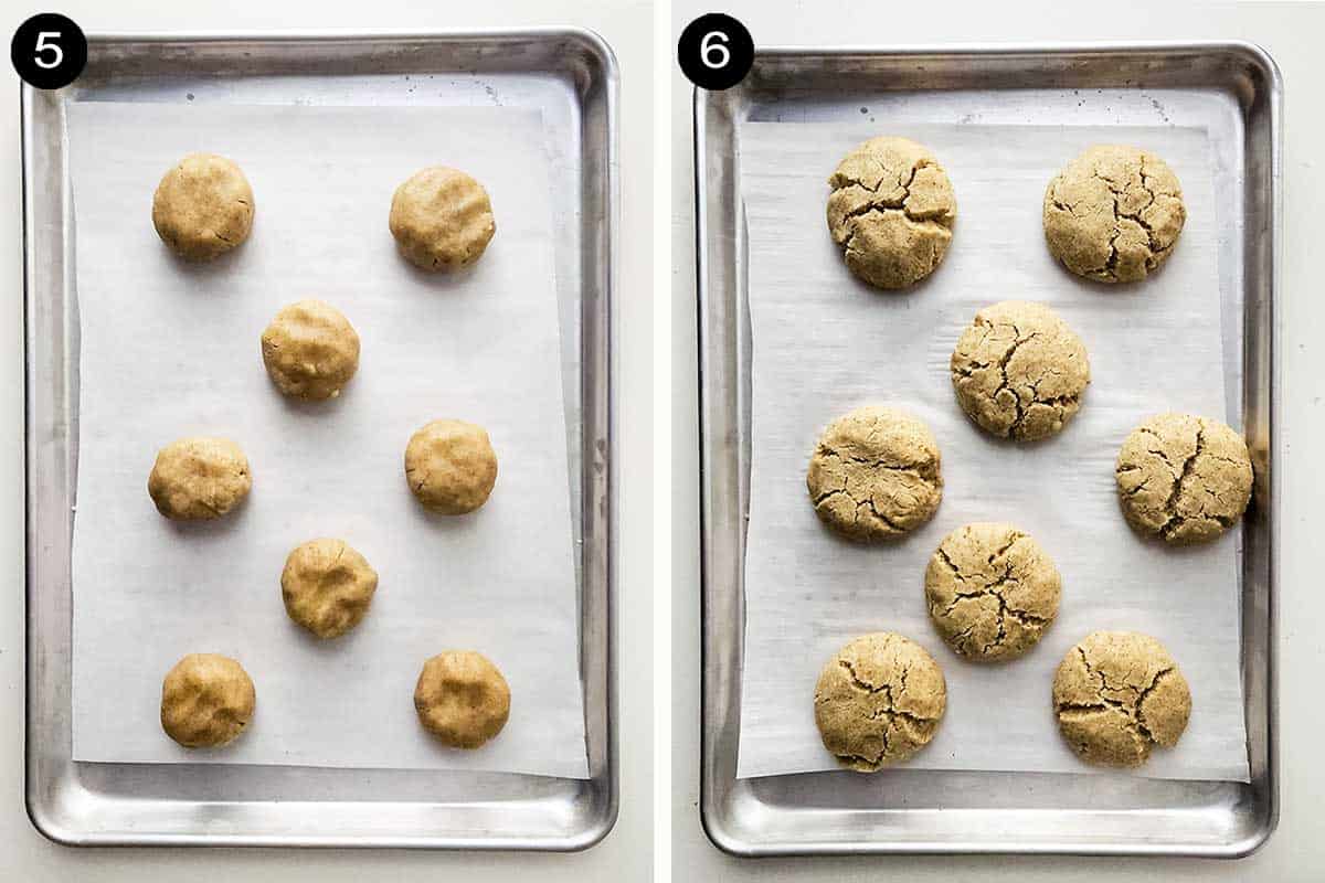 Steps to bake cookies.