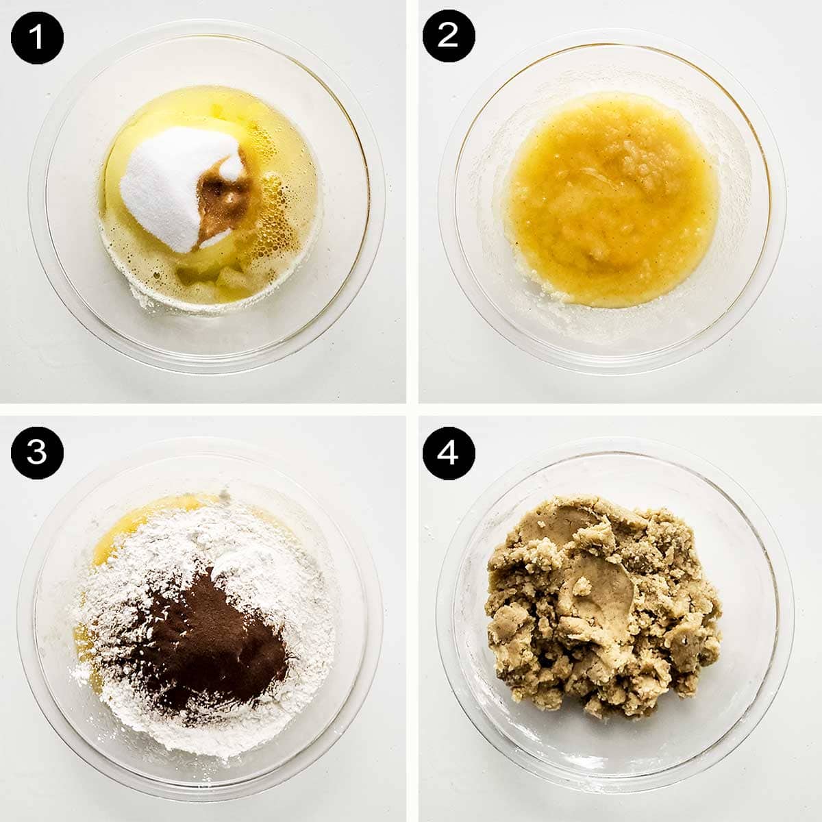 Prep steps for tiramisu cookies.