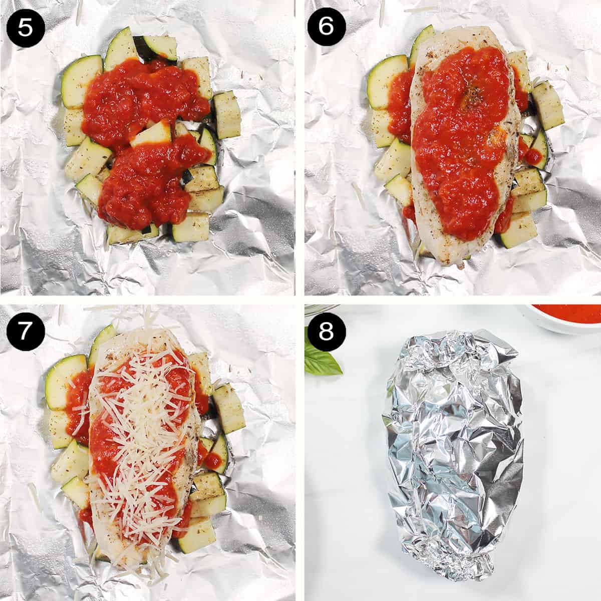 How to assemble tin foil packets.
