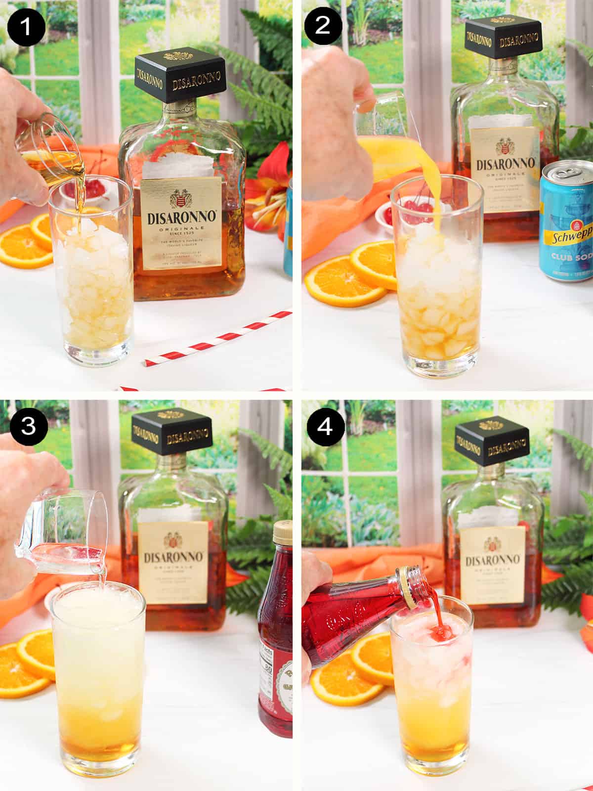 How to make a sunset cocktail.