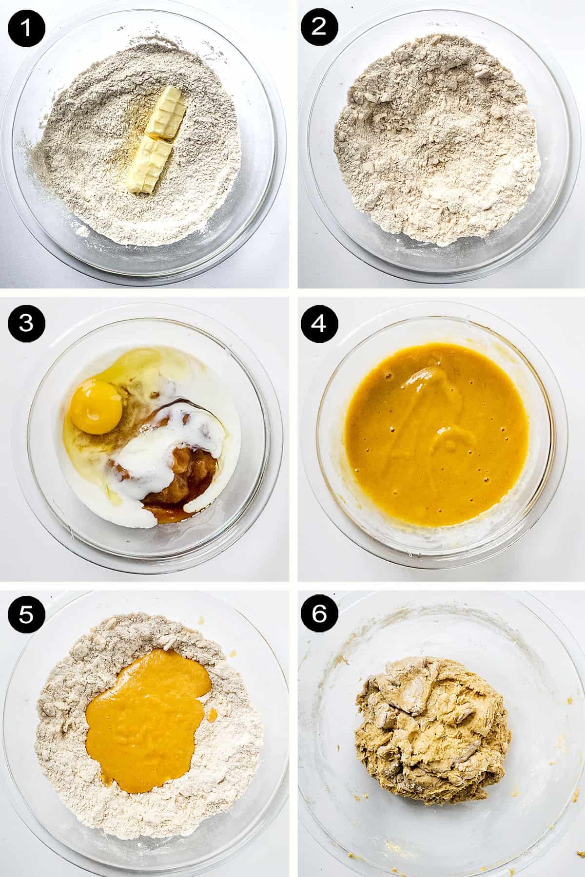 How to make pumpkin spice scone dough.
