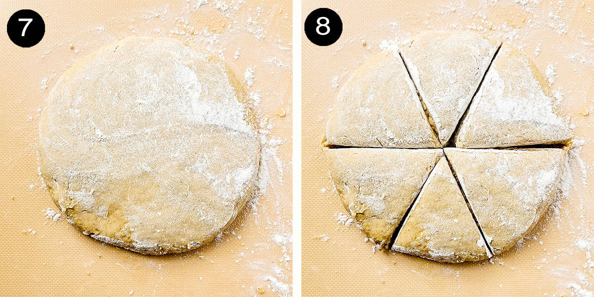 How to shape and cut scone dough.