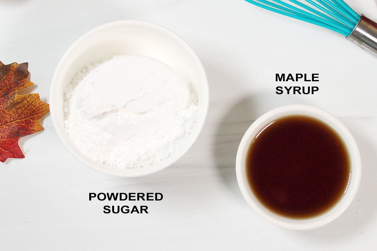Maple icing ingredients.
