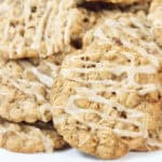 Closeup of maple cinnamon cookies.