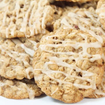 Closeup of maple cinnamon cookies.