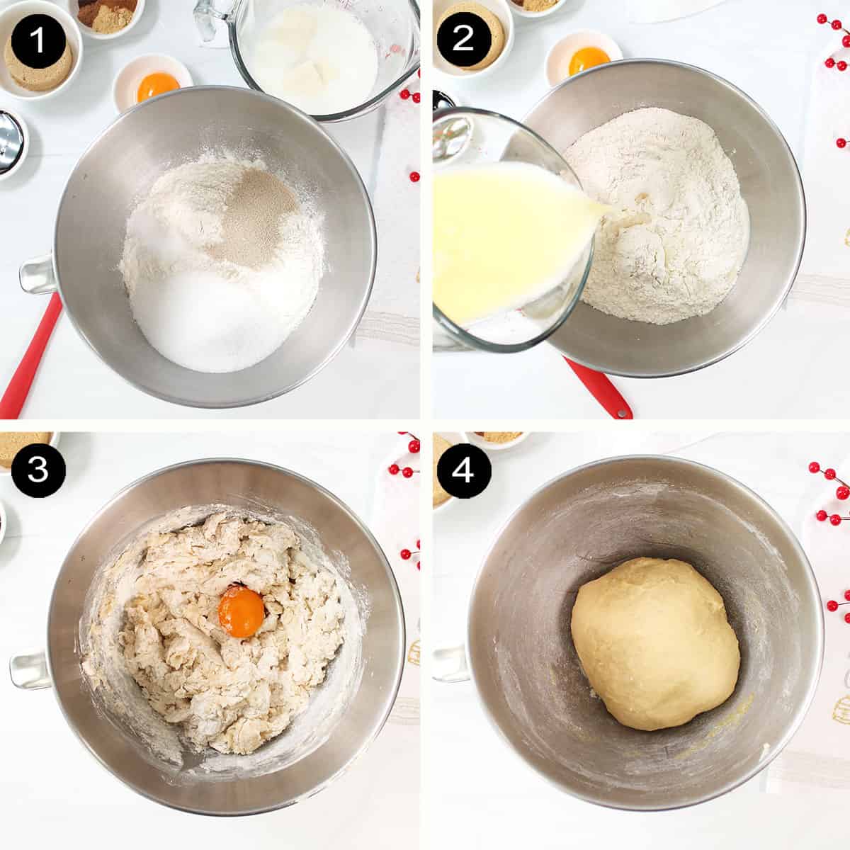 How to make sweet bread dough for cinnamon rolls.