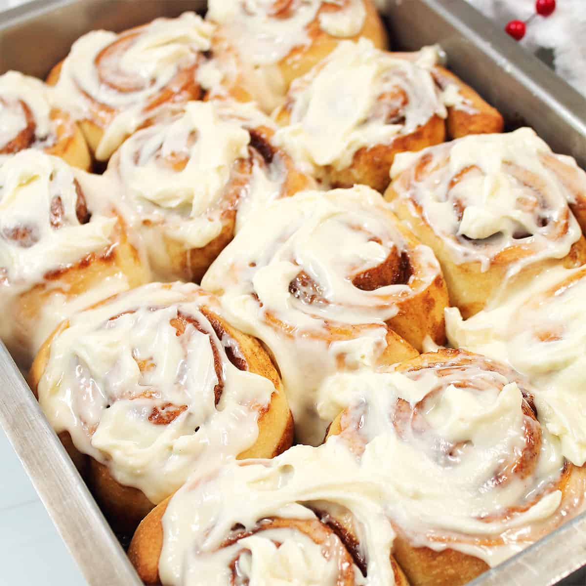Frosted gingerbread rolls.