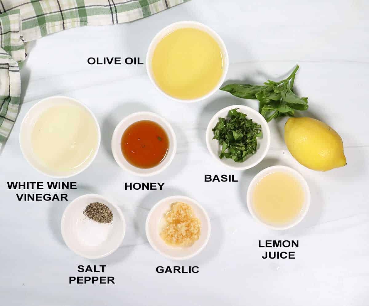 White Wine Vinaigrette ingredients.